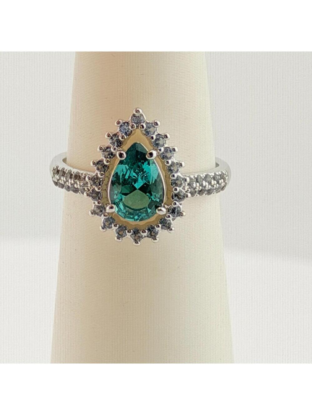 Bomb Party Ring Size 8 RG82907 "She's All Sparkle" Paraiba Tourmaline on Rhodium